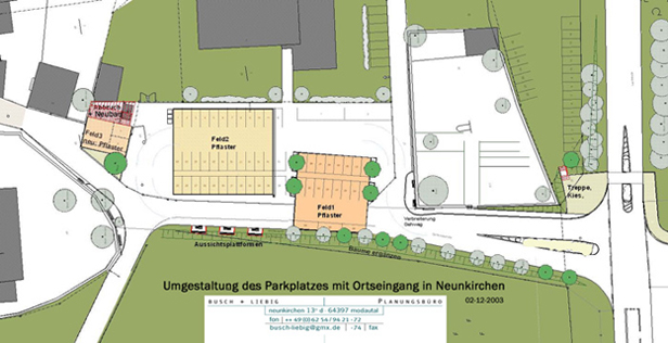 Plan eines Parkplatzes